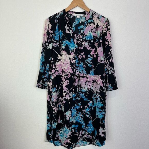 Diane von Furstenberg Freya Floral Daze Shirtdress Women’s 8 - Picture 2 of 7
